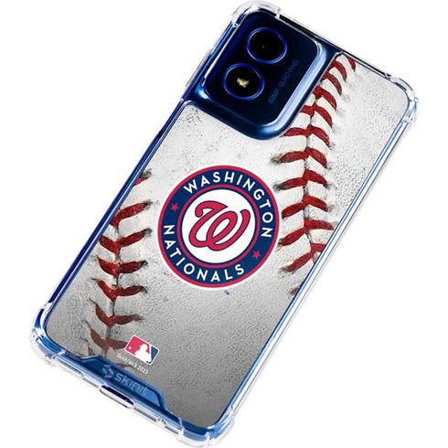 MLB Washington Nationals Game Ball Moto G 5G (2024) Clear Case